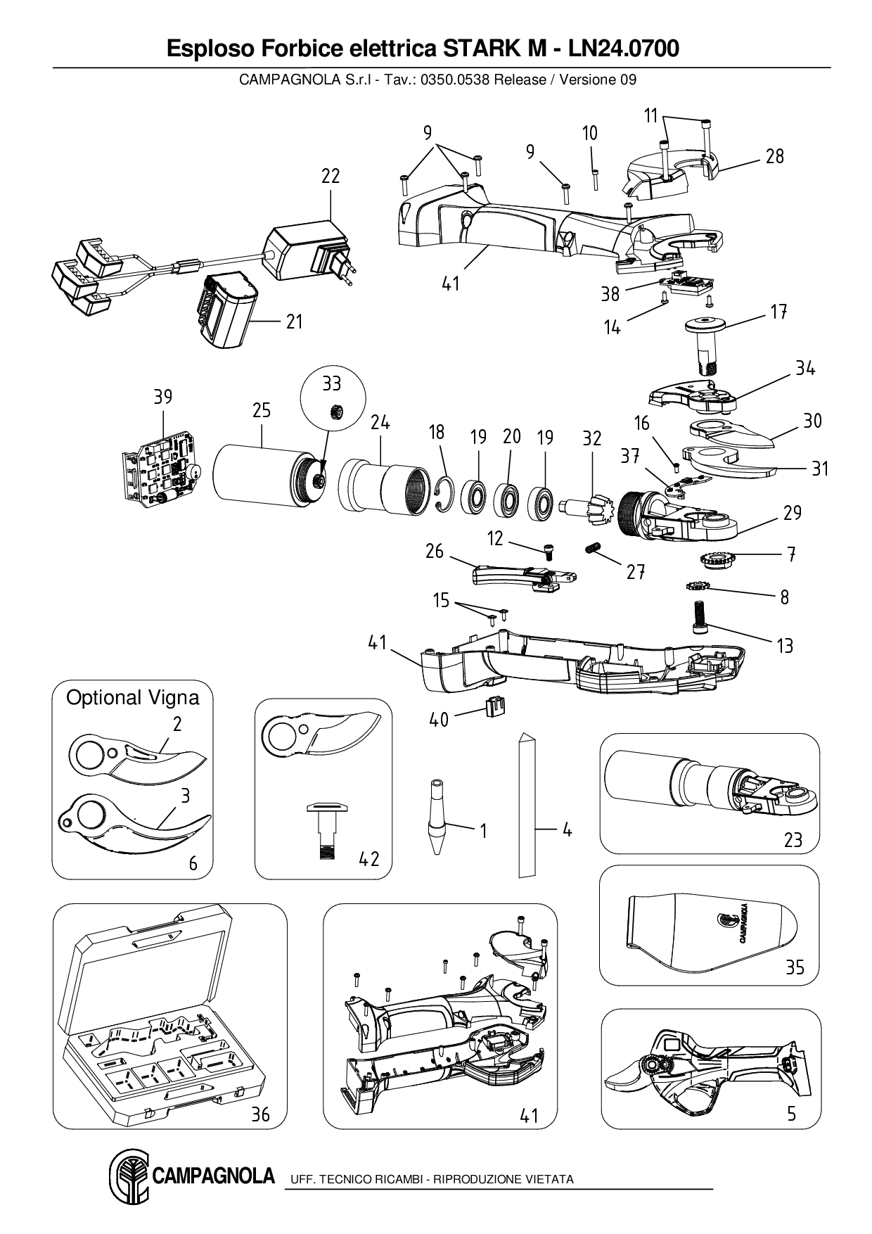LN24.0700_Esploso Forbice elettrica STARK M